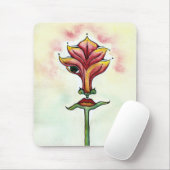 Rosa Blume Mousepad (Mit Mouse)
