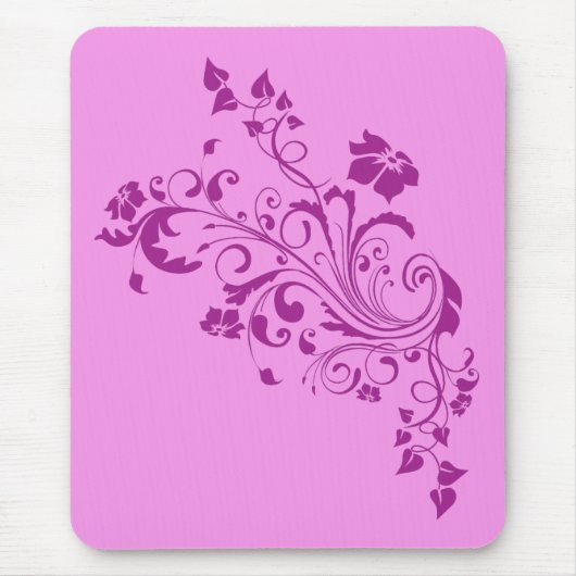 Rosa Blume Mousepad (Vorne)