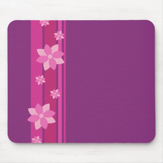 Rosa Blume Mousepad (Vorne)