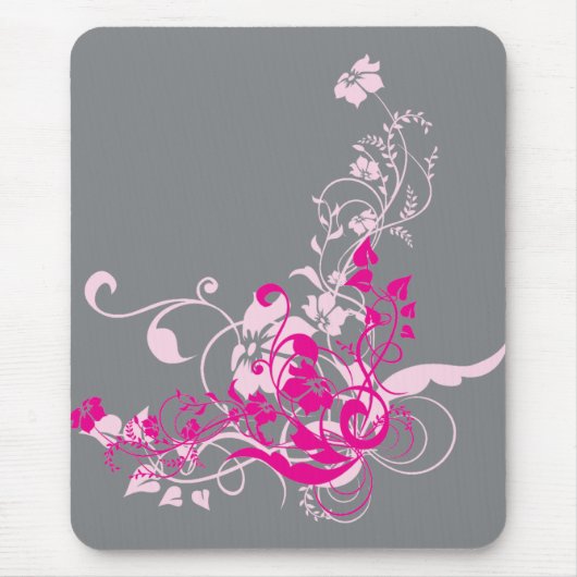Rosa Blume Mousepad (Vorne)