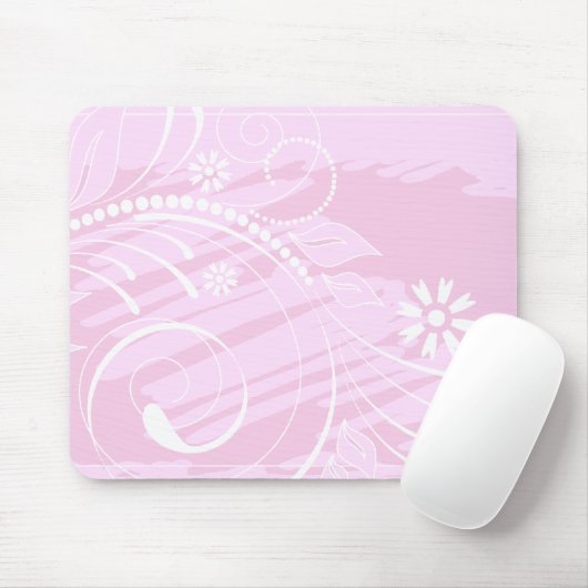 rosa Blume Mousepad (Mit Mouse)