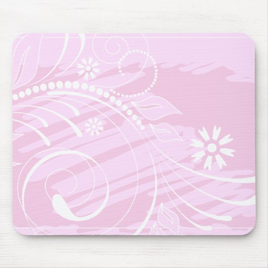 rosa Blume Mousepad (Vorne)