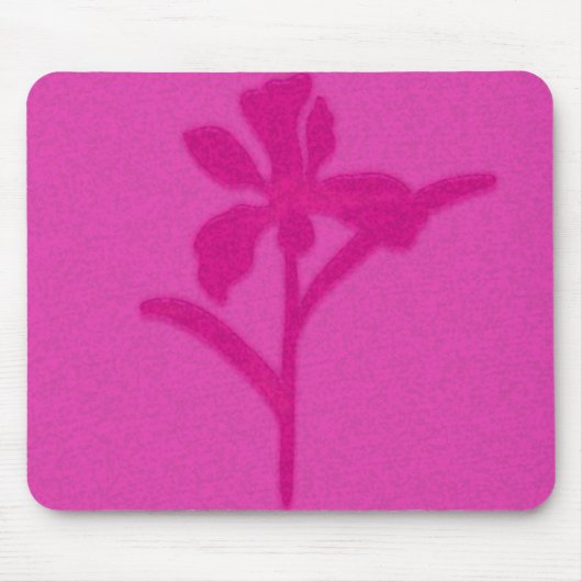 rosa Blume Mousepad (Vorne)