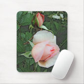 Rosa Blume Mousepad (Mit Mouse)