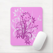 Rosa Blume Mousepad (Mit Mouse)
