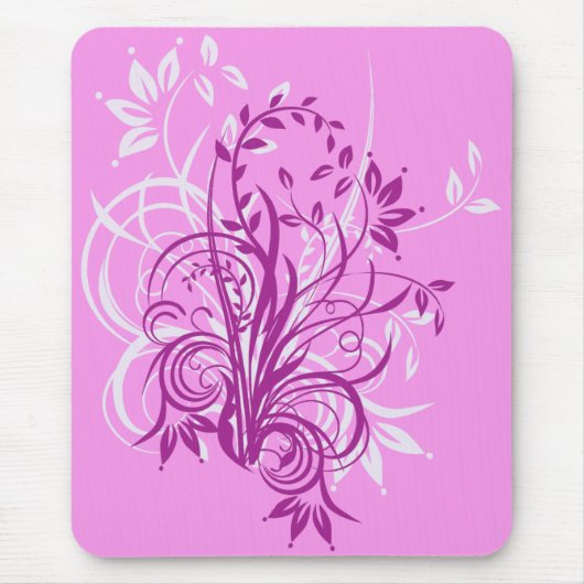 Rosa Blume Mousepad (Vorne)