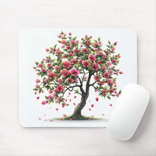 Rosa Blume Mousepad (Mit Mouse)