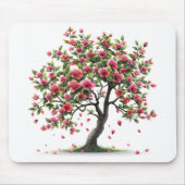 Rosa Blume Mousepad (Vorne)