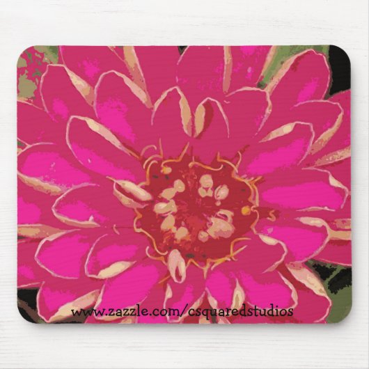 Rosa Blume Mousepad (Vorne)