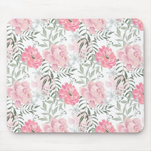 Rosa Blume Mousepad (Vorne)
