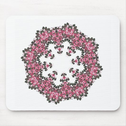Rosa Blume Mousepad (Vorne)
