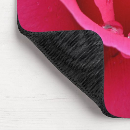 Rosa Blume Mousepad Rote Rose Dekoration Geschenke (Ecke)