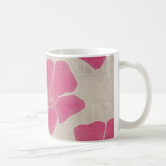 Rosa Blume MugA hübsches Button Kaffeetasse (Rechts)