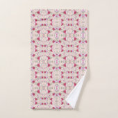 Rosa Blume Muster Art Badhandtuch Set (Handtuch)