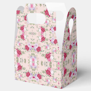 Rosa Blume Muster Art Geschenkschachtel