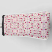 Rosa Blume Muster Art Golf Headcover (Vorderseite)