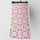 Rosa Blume Muster Art Golf Headcover (Rotieren 90)