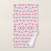 rosa Blume Muster Badhandtuch Set (Handtuch)