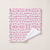 rosa Blume Muster Badhandtuch Set (Waschlappen)