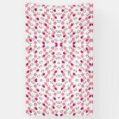 rosa Blume Muster Banner (Vertikal)