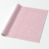 Rosa Blume Muster, Blumenmuster, Muster, Minimalis Geschenkpapier (Ungerollt)