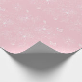Rosa Blume Muster, Blumenmuster, Muster, Minimalis Geschenkpapier (Ecke)