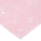 Rosa Blume Muster, Blumenmuster, Muster, Minimalis Kurzer Tischläufer (Ecke)