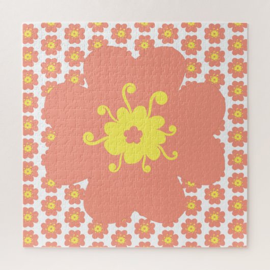 rosa Blume Muster frustrierend Puzzle (Vertikal)