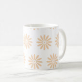Rosa Blume Muster. Kunst, Kunstwerke, Hintergrund, Kaffeetasse (VorderseiteRechts)