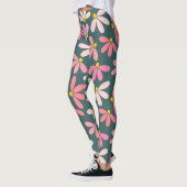 Rosa Blume Muster Leggings (Links)