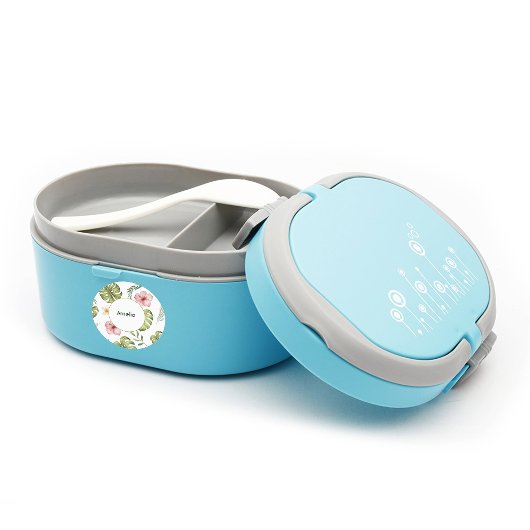 Rosa Blume Muster Name grün Labels Etiketten