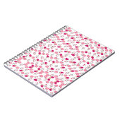 rosa Blume Muster Notizblock (Linke Seite)