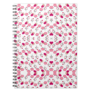 rosa Blume Muster Notizblock