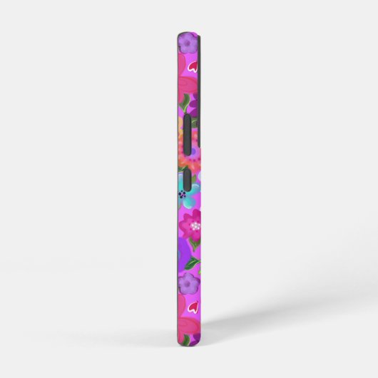 rosa Blume Muster Samsung Galaxy Hülle (Rechte Seite)