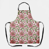 rosa Blume Muster Schürze (Vorderseite)
