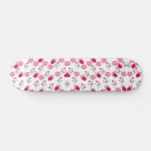 rosa Blume Muster Skateboard (Horizontal)