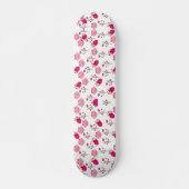 rosa Blume Muster Skateboard (Vorne)