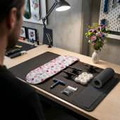rosa Blume Muster Skateboard