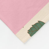 Rosa Blume, Muster von Blume, Ihr Name Fleecedecke (Ecke)