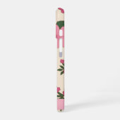 Rosa Blume, Muster von Blume, Ihr Name iPhone 16 Hülle (Linke Seite)