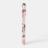 Rosa Blume, Muster von Blume, Ihr Name iPhone 16 Hülle (Rechte Seite)