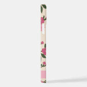 Rosa Blume, Muster von Blume, Ihr Name iPhone Hülle (Rechte Seite)