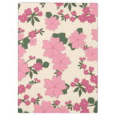 Rosa Blume, Muster von Blume, Ihr Name Klemmbrett (Rückseite)