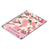 Rosa Blume, Muster von Blume, Ihr Name Notizblock (Linke Seite)