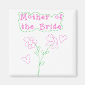 Rosa Blume Mutter der Braut Magnet (Vorne)