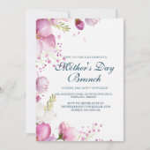 Rosa Blume Muttertag Einladung (Vorderseite)