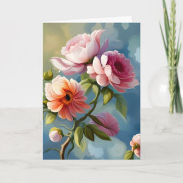 Rosa Blume Muttertag Karte