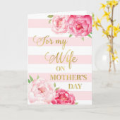Rosa Blume Muttertagskarte für Ehefrau Karte (Gelbe Blume)