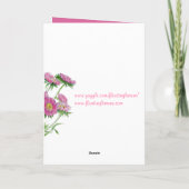 Rosa Blume Muttertagskarte Karte (Rückseite)
