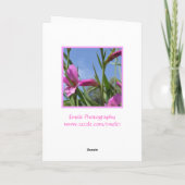 Rosa Blume Muttertagskarte Karte (Rückseite)